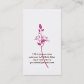 花の名刺(白かピンク) 名刺 (裏面)