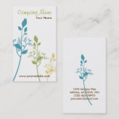 花の名刺(白か緑) 名刺 (正面/裏面)