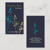 花の名刺(青い) 名刺 (正面/裏面)