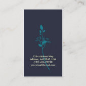 花の名刺(青い) 名刺 (裏面)
