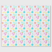 花の名前をカスタムするのマヤは年齢の誕生日の覆いをからかいます ラッピングペーパー (フラット)