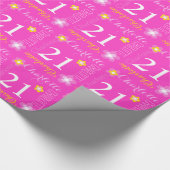 花の名前をカスタムするシャーロット21の誕生日の覆い ラッピングペーパー (角)