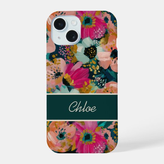 花の名前 iPhone 15ケース (裏面)