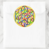 花の命のステッカー! ラウンドシール (バッグ)