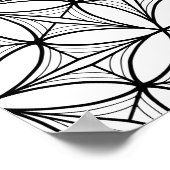 花の命の神聖な幾何学の大きな色 ポスター (角)