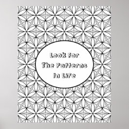 花の命の神聖な幾何学の大きな色 ポスター