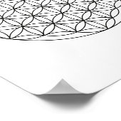 花の命の聖幾何学ウォールアートポスター ポスター (角)