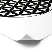 花の命の聖幾何学ウォールアートポスター ポスター (角)