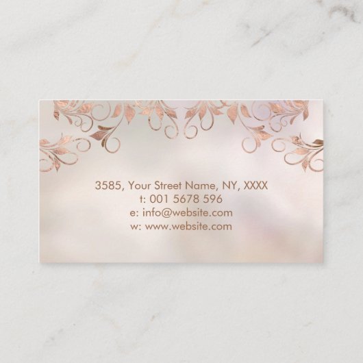 花の命の蓮の花オーナメント  名刺 (裏面)