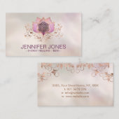 花の命の蓮の花オーナメント  名刺 (正面/裏面)