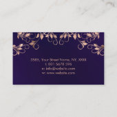 花の命の蓮の花オーナメント 名刺 (裏面)