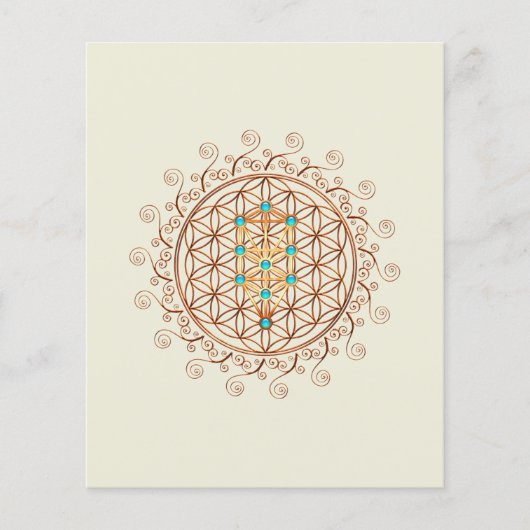 花の命，木の命，カバラ，セピロス チラシ (正面)