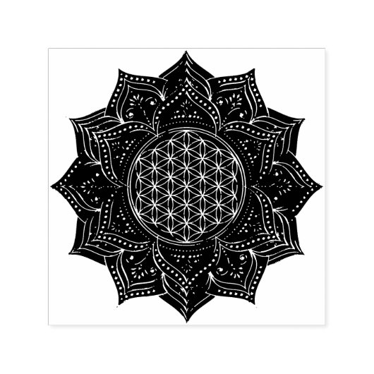 花の命 – LOTUSオーナメント金ゴールドI セルフインキングスタンプ (デザイン)