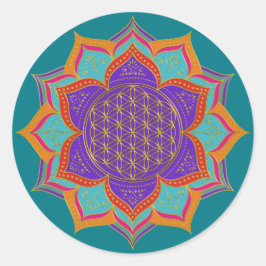 花の命 – LOTUSオーナメント金ゴールドI ラウンドシール