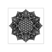 花の命 – LOTUSオーナメント金ゴールドI ラバースタンプ (インプリント)