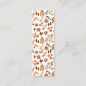 花の咲いた本のカードのしおり コーリングカード (正面)