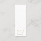 花の咲いた本のカードのしおり コーリングカード (裏面)