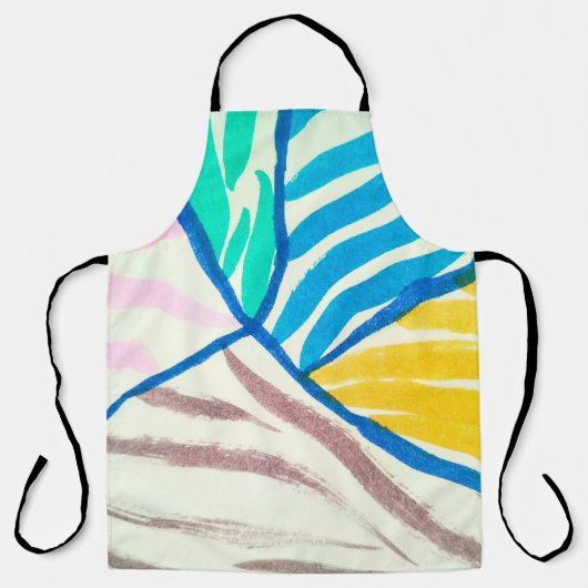 花の咲くさくらんぼと蝶の継ぎ目のない模様。  エプロン (正面)