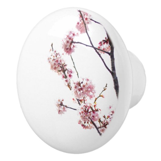 花の咲くさくらんぼの木 セラミックノブ (右)