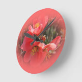 花の咲くカリンスの木 ラウンド壁時計 (傾斜)