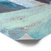 花の咲くキャンバスのアートポスター ポスター (角)