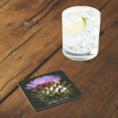 花の咲くグローブアーティチョーク植物採集器 コースター