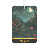 花の咲くバラに囲まれた月光の園路 カーエアーフレッシュナー (裏面)