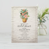 花の咲くパイナップルレンガトロピカルウェディングシャワー 招待状 (スタンド正面)