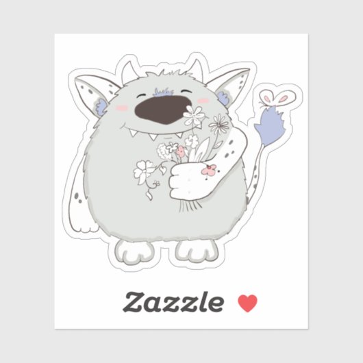 花の咲く幸せな怪物 シール (シート)