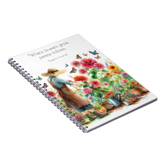 花の咲く所後を追感動的 ノートブック (右側)