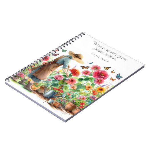 花の咲く所後を追感動的 ノートブック (左側)