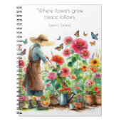 花の咲く所後を追感動的 ノートブック (正面)