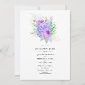 花の咲く春のエンゲージメントパーティー 招待状 (正面)