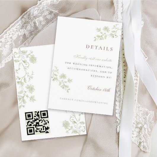 花の咲く春のシノワズリー封入カード エンクロージャーカード