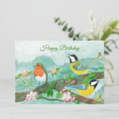 花の咲く木の枝で鳥が歌っている 招待状 (スタンド正面)