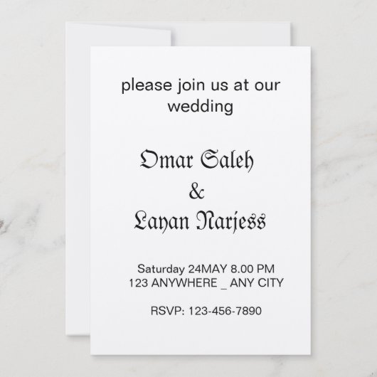 花の咲く木の3Dカード 招待状 (裏面)