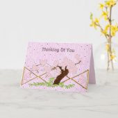 花の咲く木空白の カード (黄色い花)