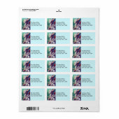 花の咲く白い竜住所 シール (フルシート)