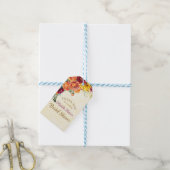 花の咲く秋のブライダルシャワー ギフトタグ (より糸付き)