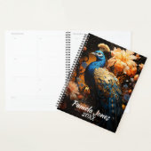 花の咲く美しい孔雀 プランナー手帳 (ディスプレー)