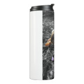 花の咲く美しい英語のロップ タンブラー (回転左)