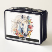花の咲く美しい馬 メタルランチボックス (裏面)