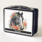 花の咲く美しい馬 メタルランチボックス (正面)
