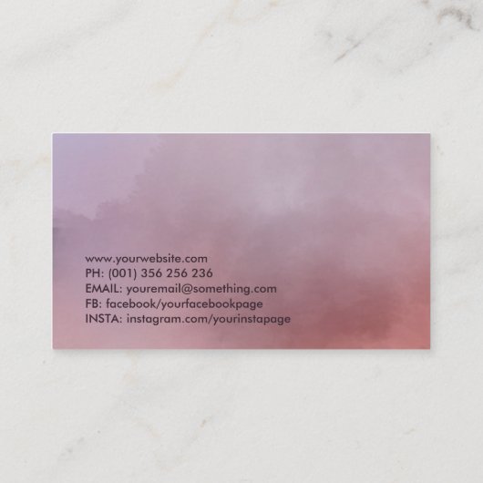 花の咲く花の木 名刺 (裏面)