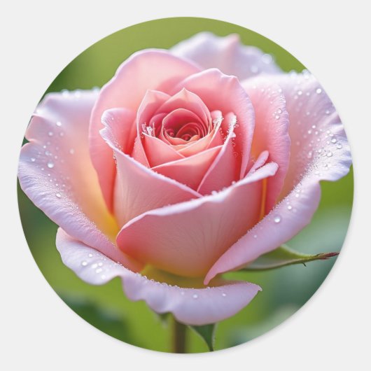 花の咲く花エレガント- Decoraの丸いシール ラウンドシール (正面)