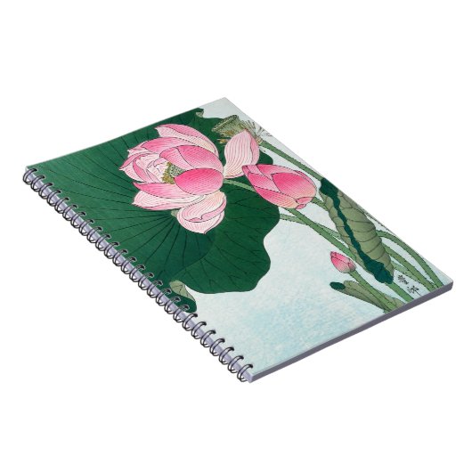 花の咲く蓮の花こ日本のそ ノートブック (右側)