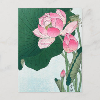 花の咲く蓮の花こ日本のそ ポストカード