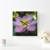 花の咲く蓮の花(インドネシア) スクエア壁時計 (ホーム)