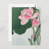 花の咲く蓮絵を描の花の大原光尊 ポストカード (正面/裏面)