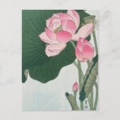 花の咲く蓮絵を描の花の大原光尊 ポストカード (正面)